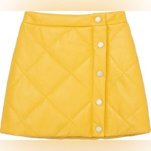 Yellow Quilted Kids Skirt